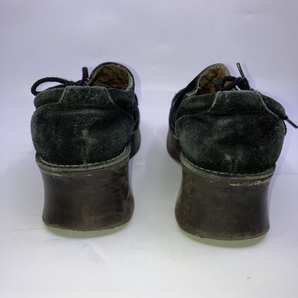 Y2K BC Footwear Black Suede Platform Shoes Womens 7 Whimsigoth Vintage - Picture 3 of 10